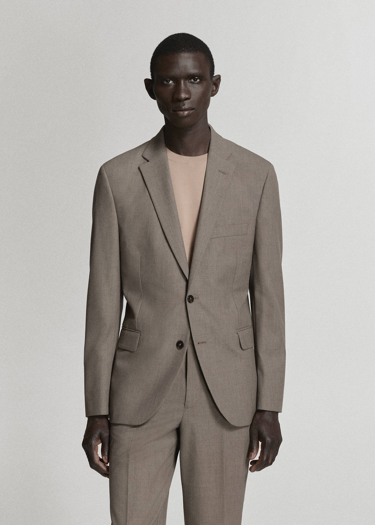 London regular-fit suit jacket — Medium Brown