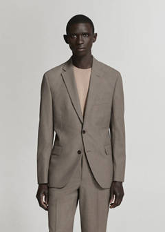 London regular-fit suit jacket — Medium Brown 11