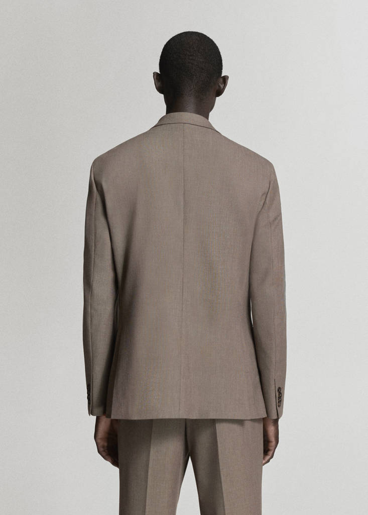 London regular-fit suit jacket — Medium Brown