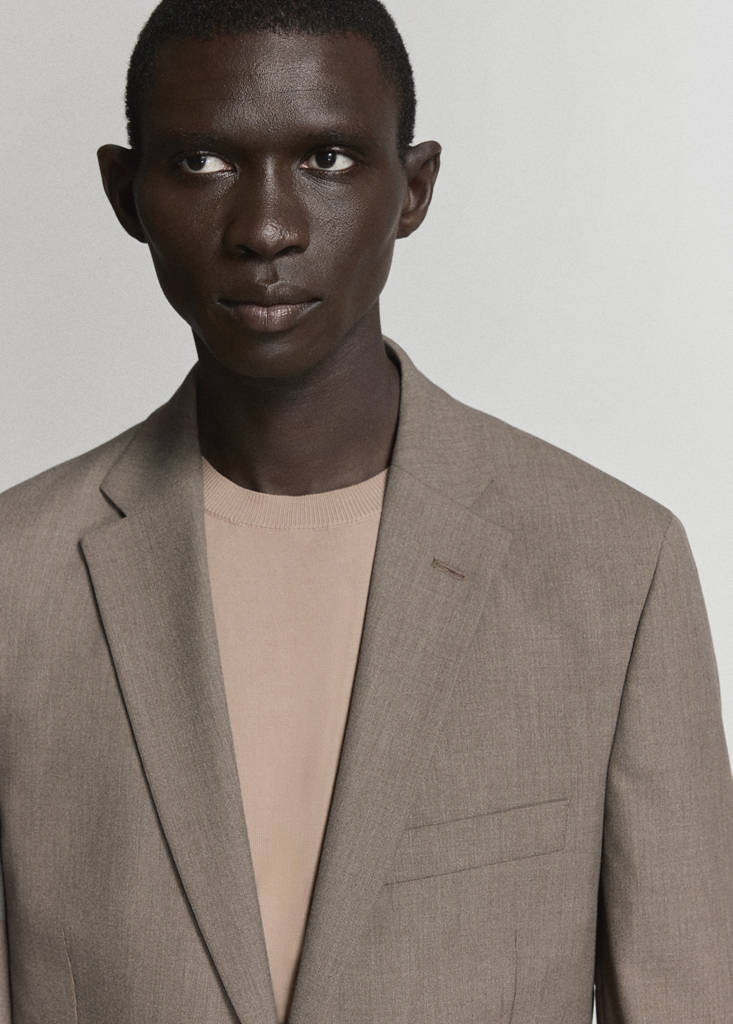 London regular-fit suit jacket — Medium Brown