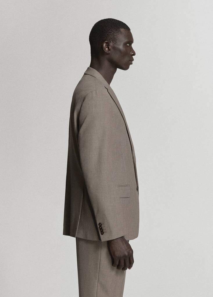 London regular-fit suit jacket — Medium Brown