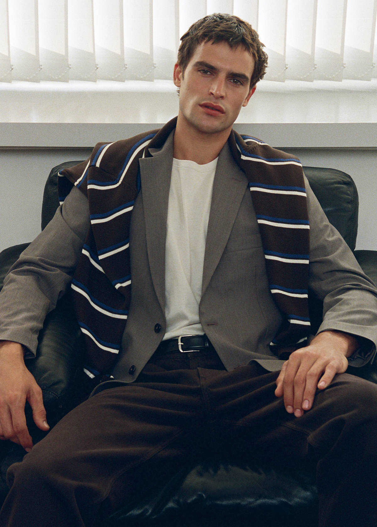 London regular-fit suit jacket — Medium Brown
