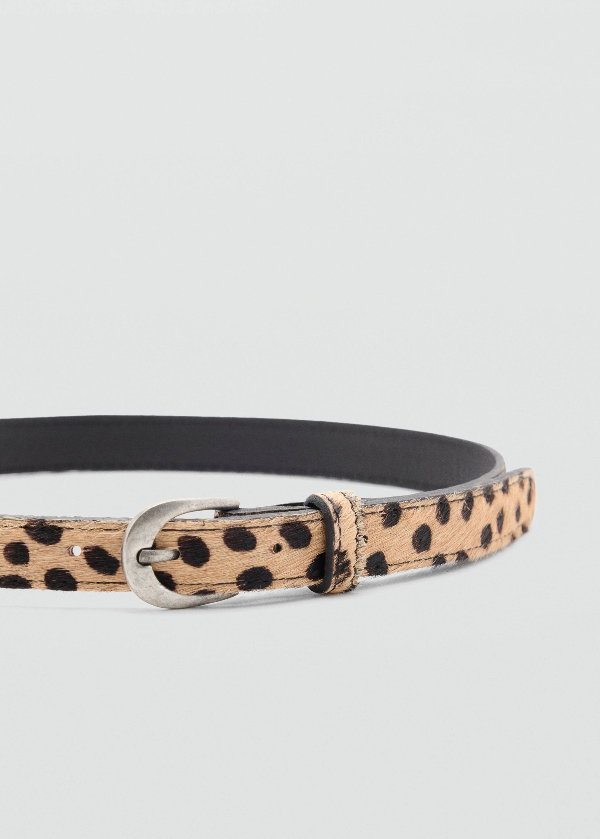 Ceinture cuir imprimé animal - Plan moyen