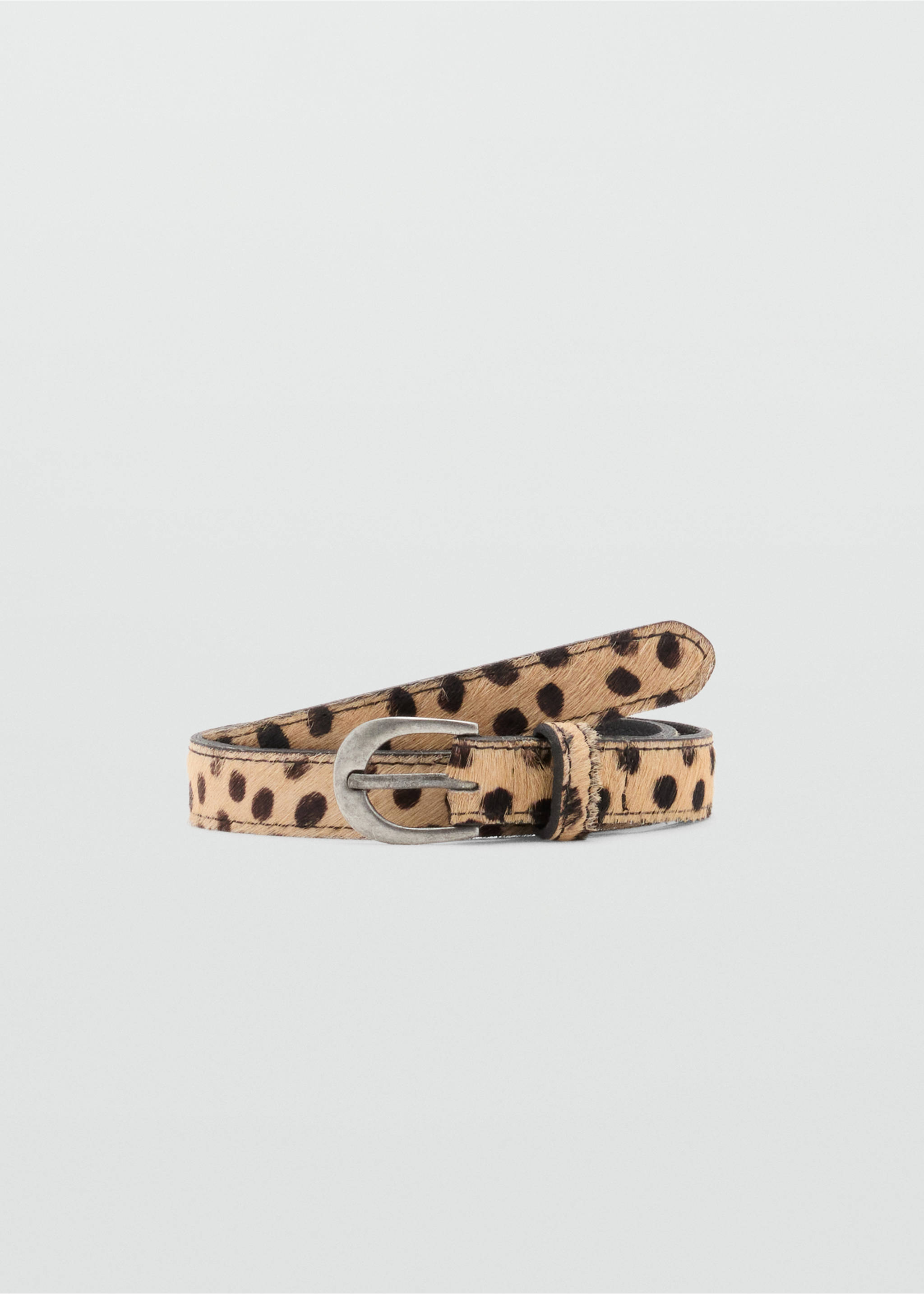 Ceinture cuir imprimé animal - Article sans modèle, Sable. Ref: 37005162-00.