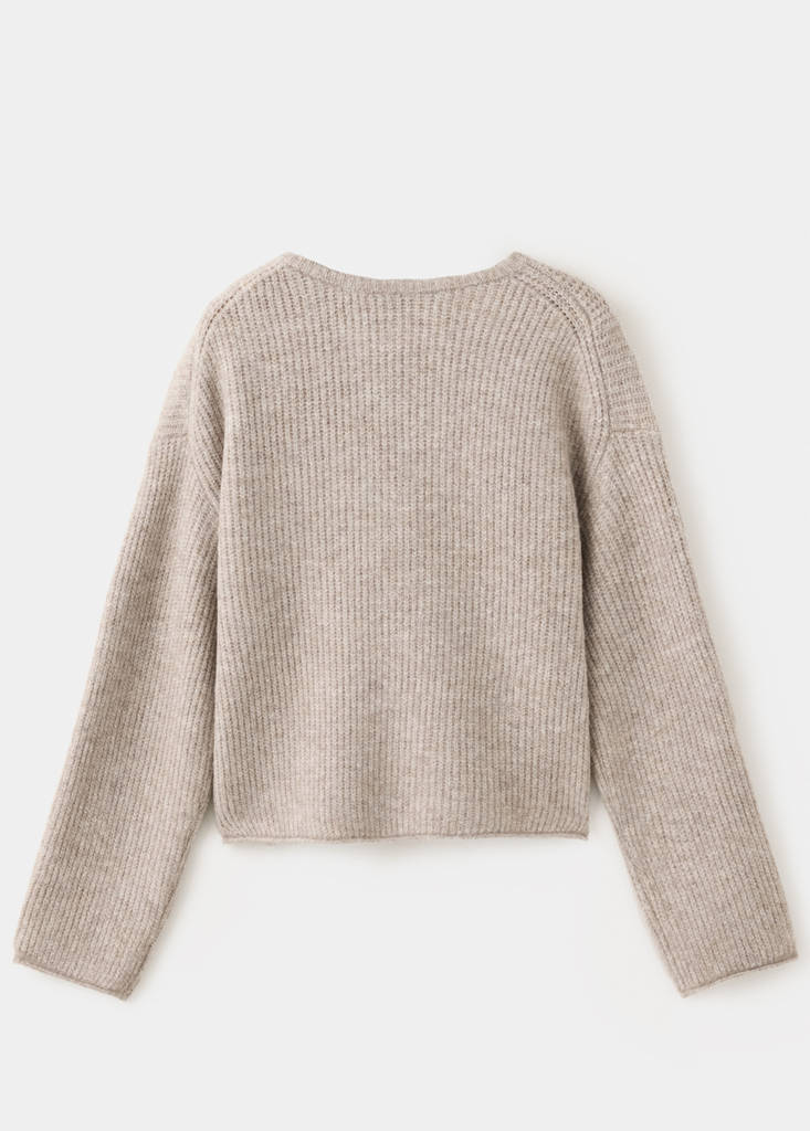 Knit sweater — Medium Brown