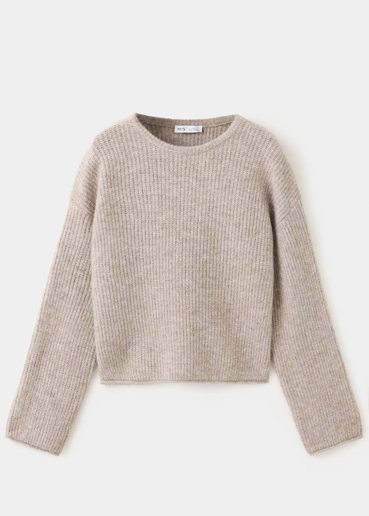 Knit sweater — Medium Brown