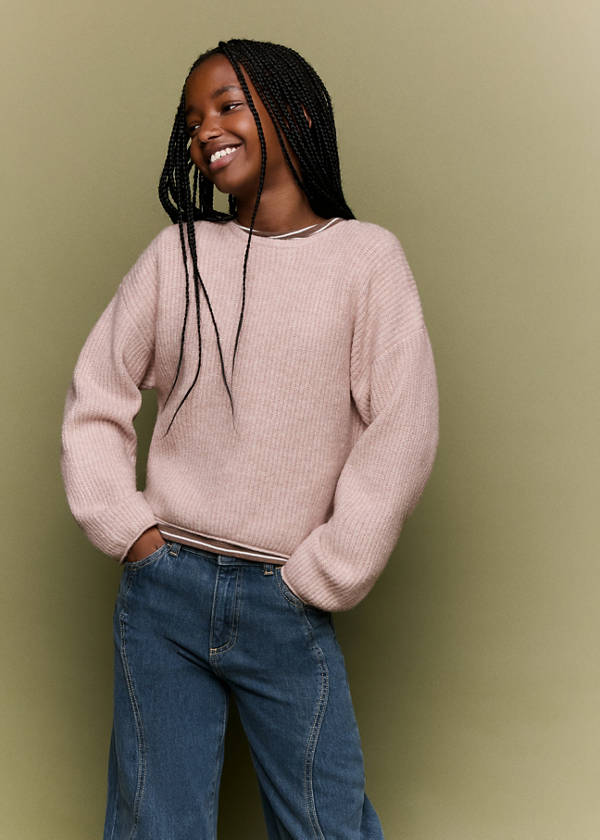 Knit sweater — Pink