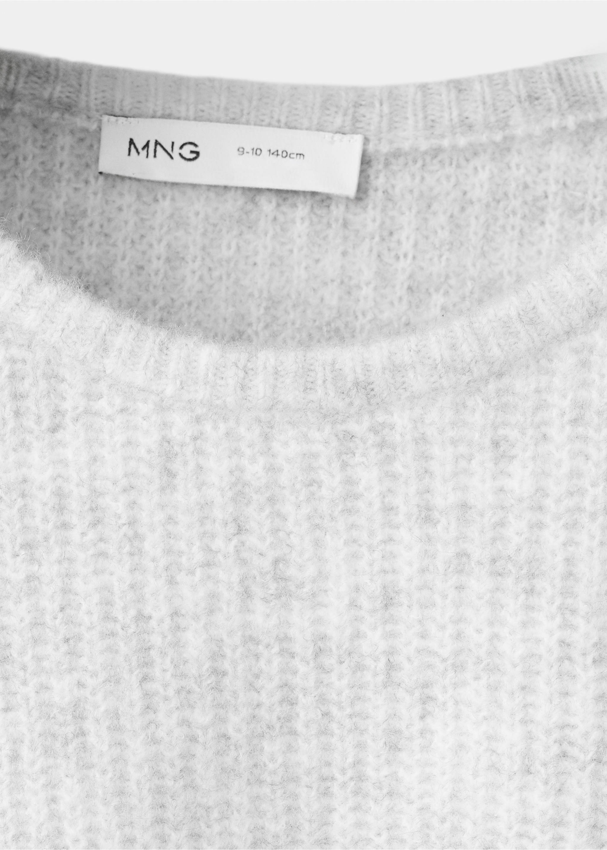 Knit sweater - Details of the article 8, Light Heather Grey. Ref: 37005163-00.