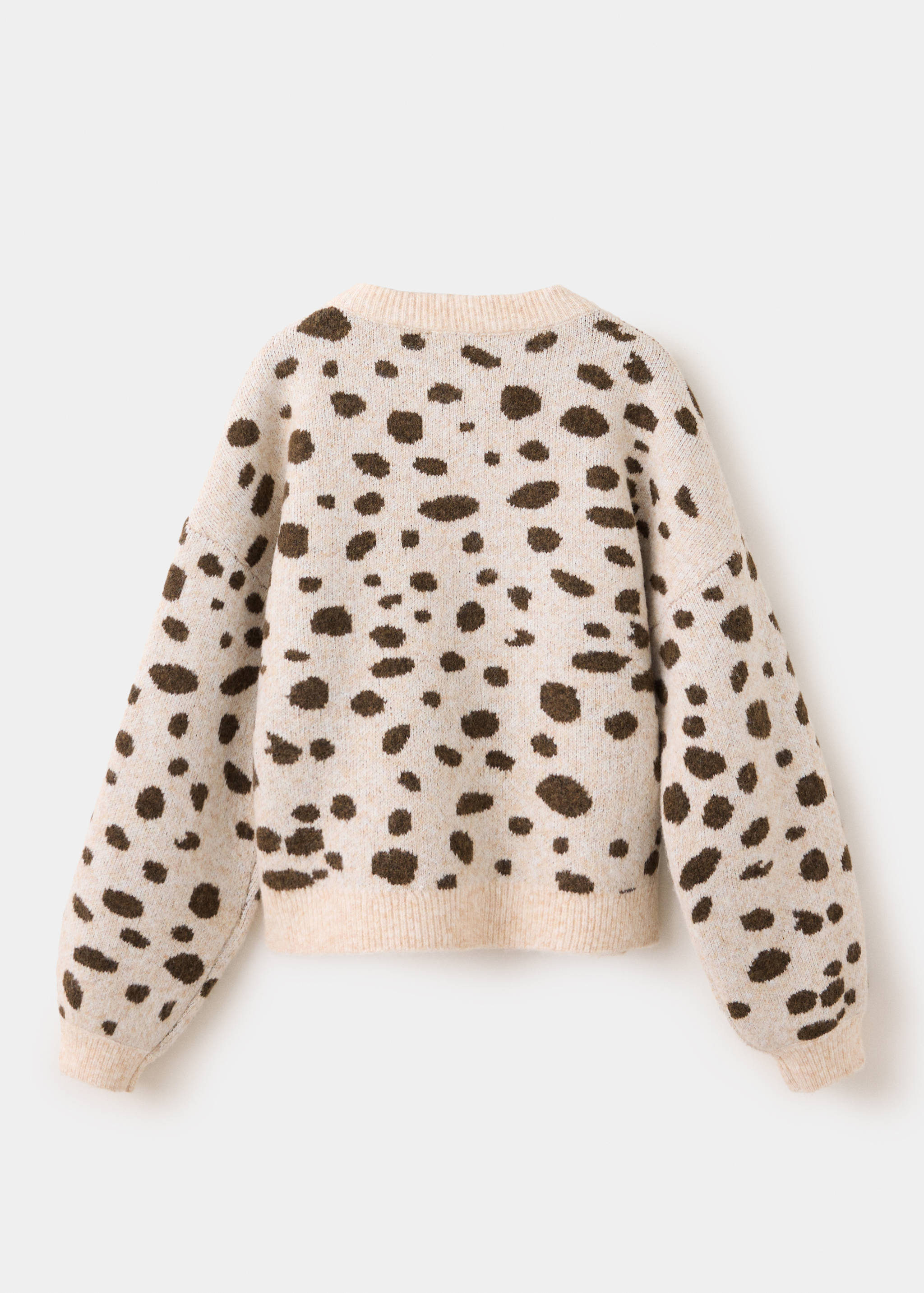 Animal-print knitted sweater - Reverse of the article
