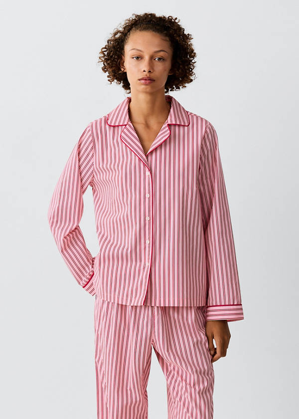 Striped cotton pyjamas — Pink