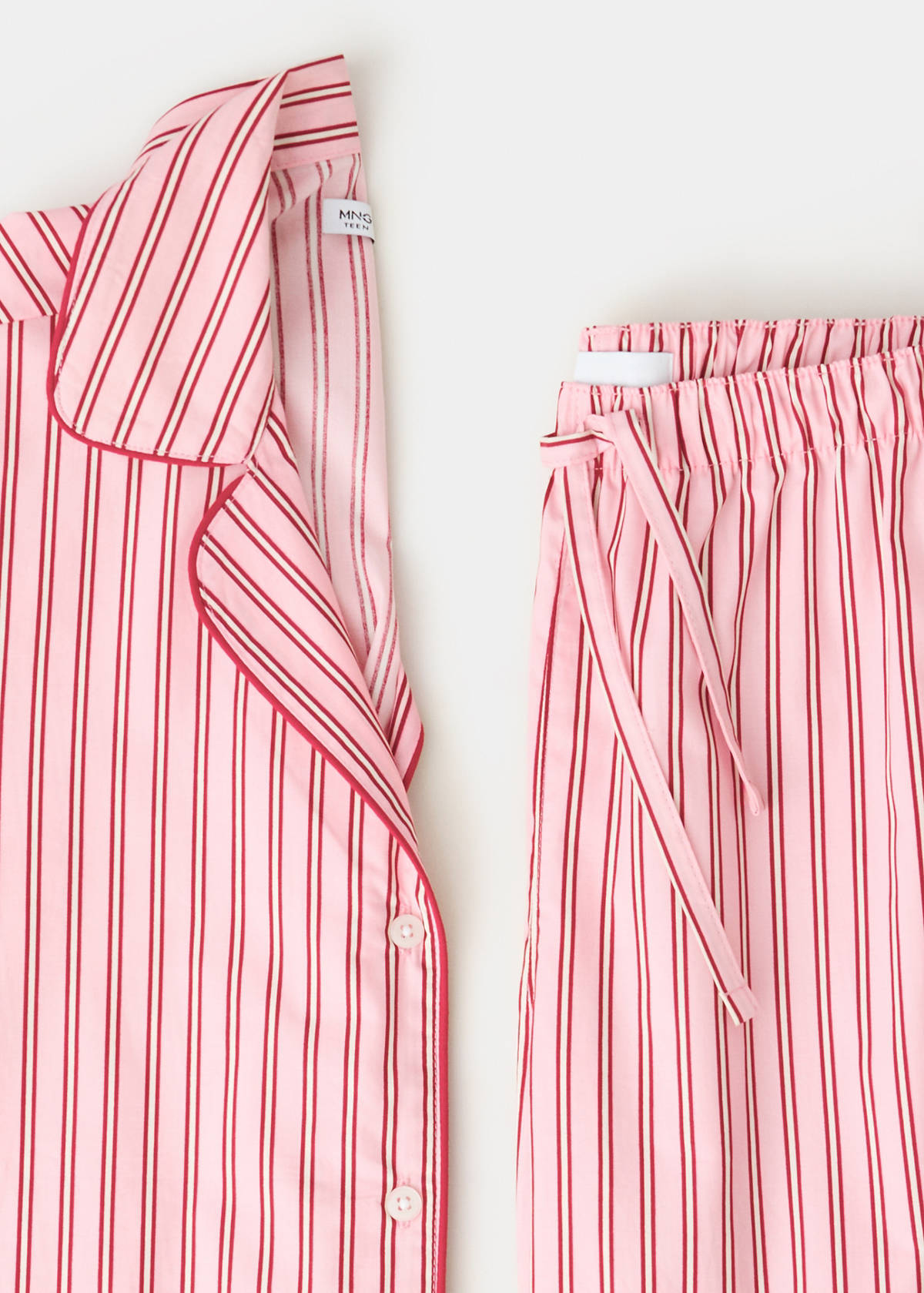 Striped cotton pyjamas — Pink