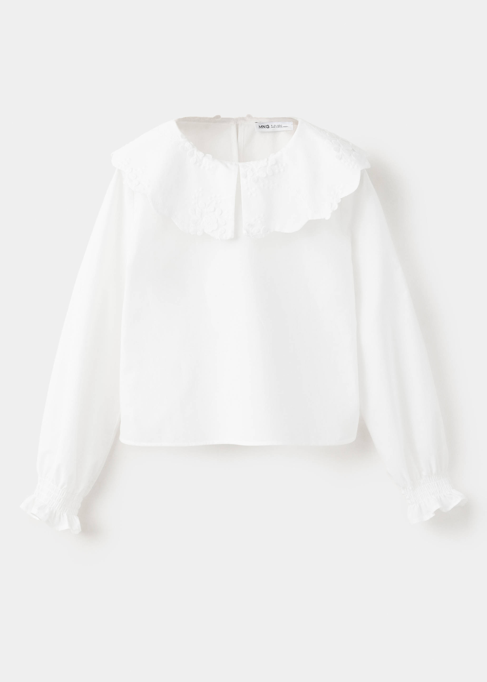 Embroidered babydoll-collar shirt - Article without model
