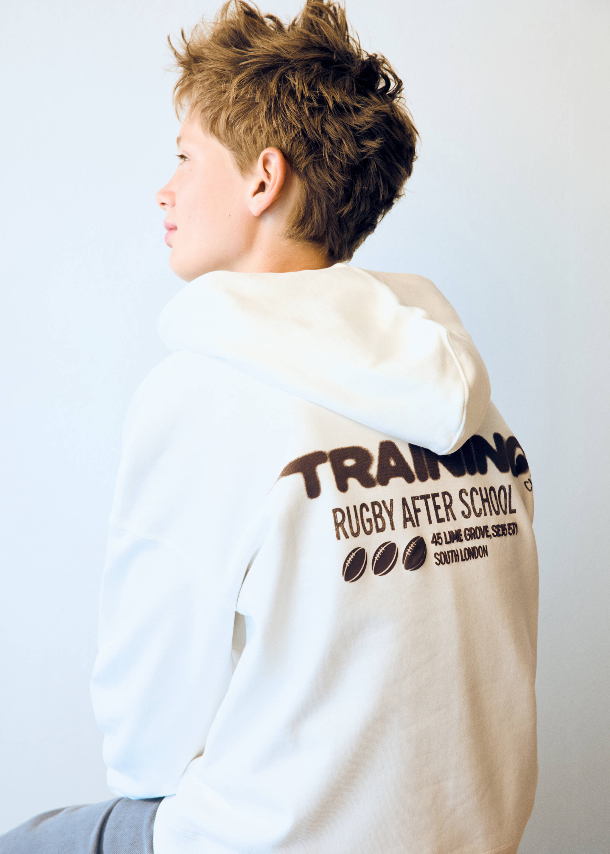 Sweat-shirt oversize capuche - Verso de l’article