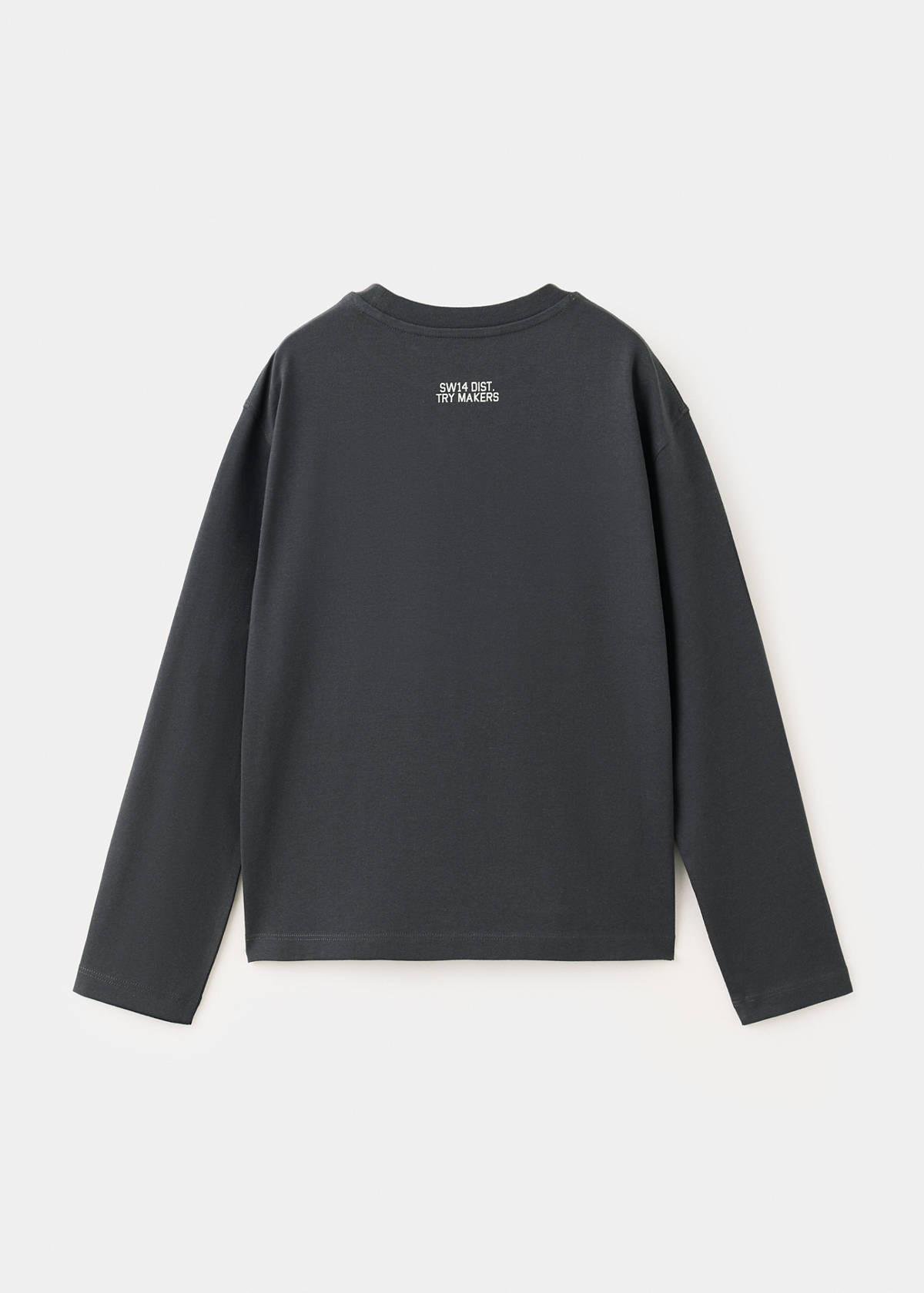 Printed cotton-blend t-shirt — Charcoal