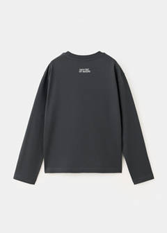 Printed cotton-blend t-shirt — Charcoal 3