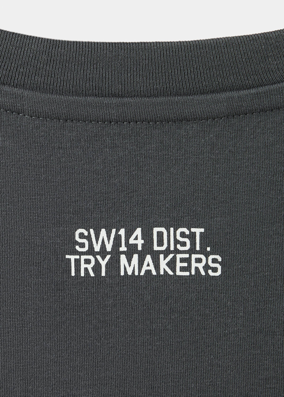 Printed cotton-blend t-shirt — Charcoal