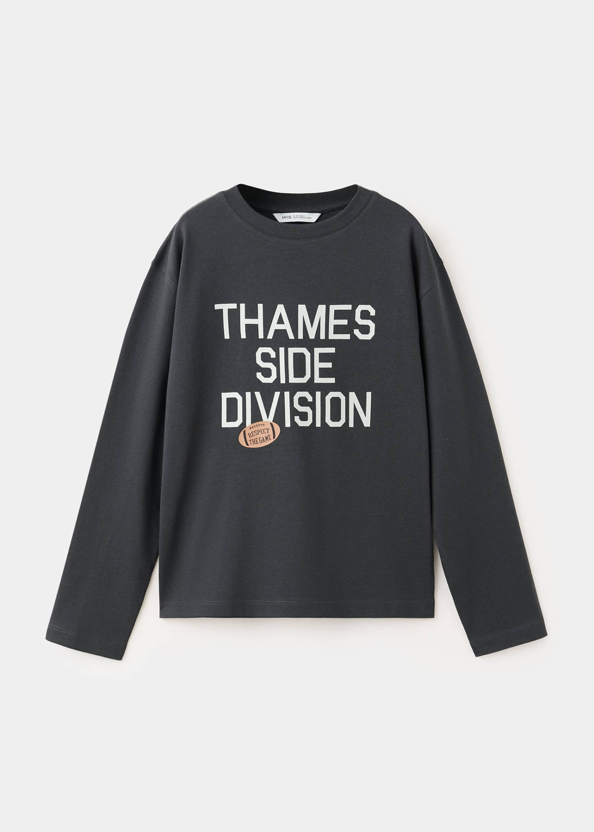 Printed cotton-blend t-shirt — Charcoal