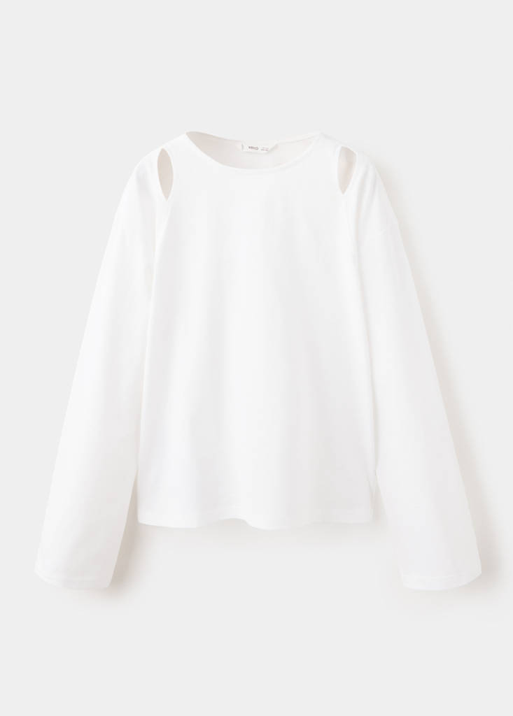 Cotton t-shirt with cut-out - thumbnail 10
