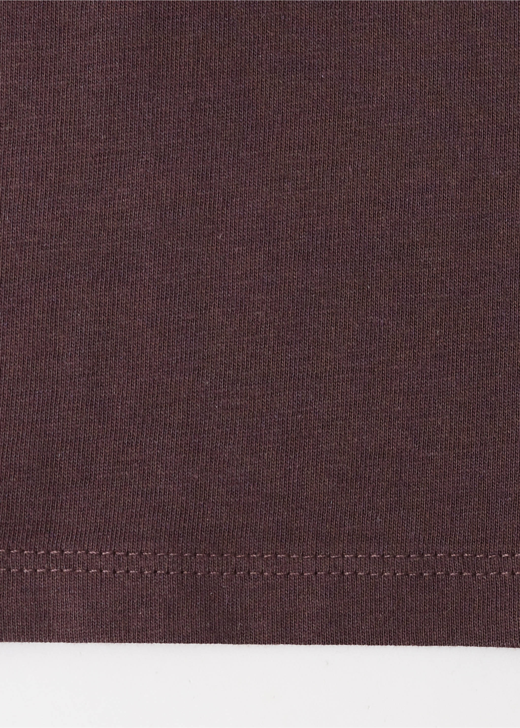 Cotton t-shirt with cut-out - Details of the article 0, Burgundy. Ref: 37005170-00.