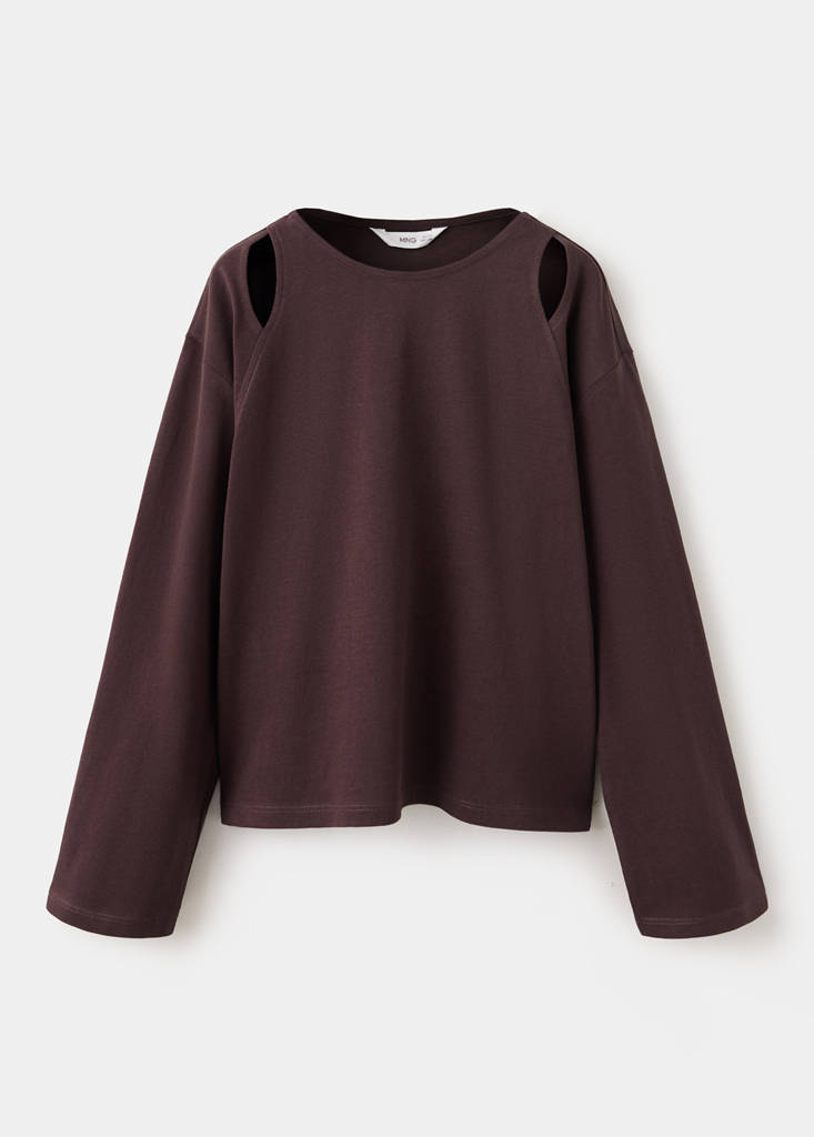 Cotton t-shirt with cut-out - thumbnail 4