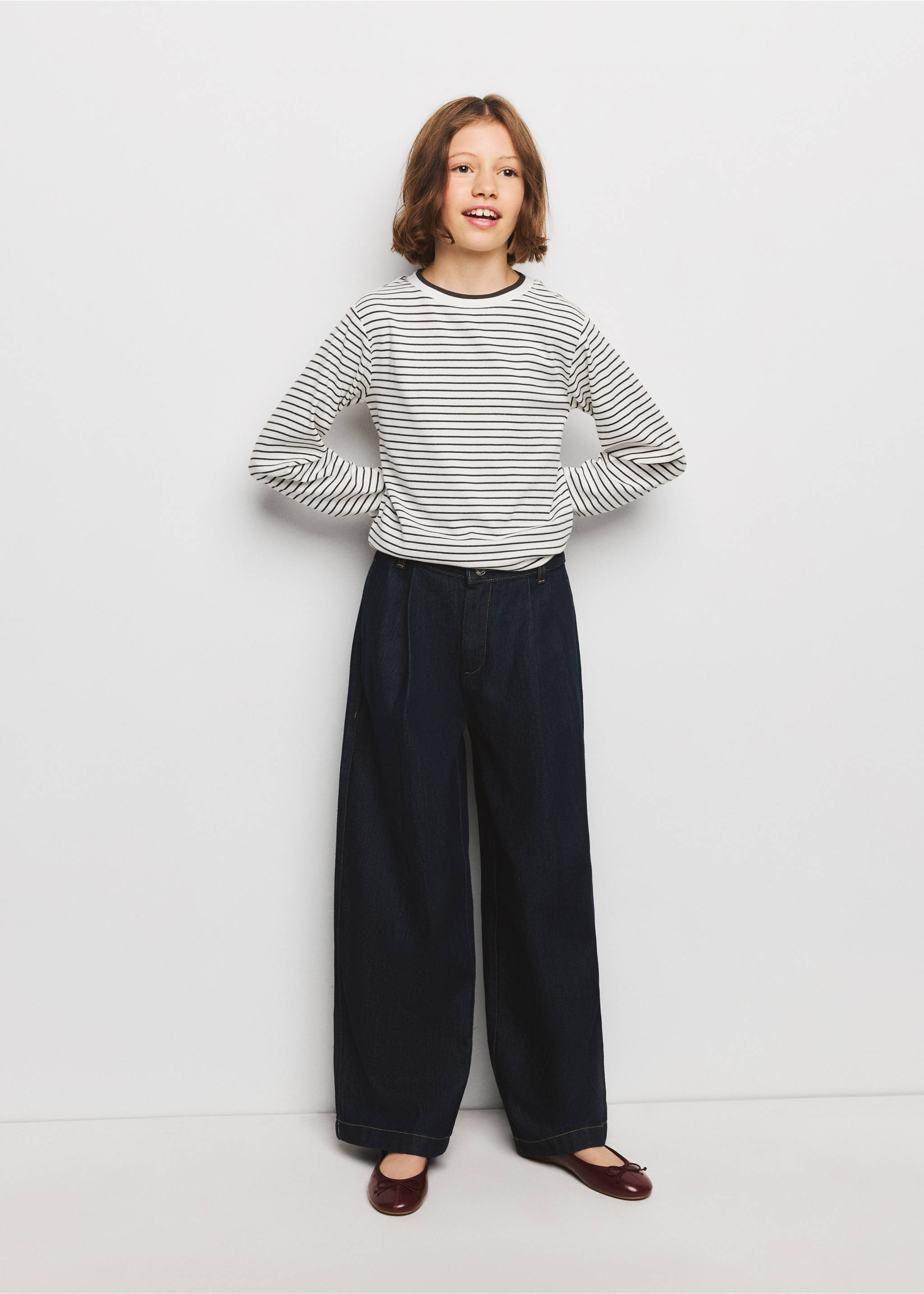 Striped cotton T-shirt - General plane, Chocolate. Ref: 37005171-00.