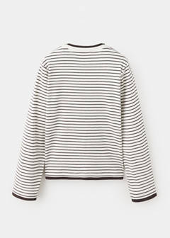Striped cotton T-shirt — Chocolate 5