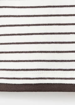 Striped cotton T-shirt — Chocolate 6
