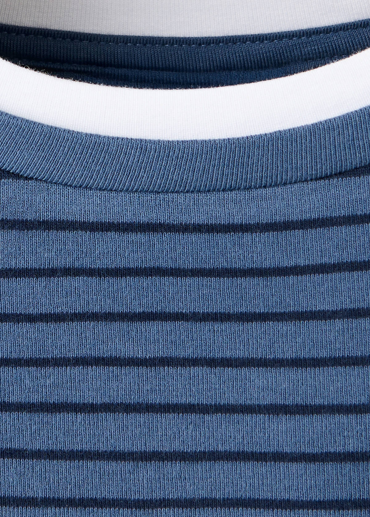 Striped cotton T-shirt — Blue