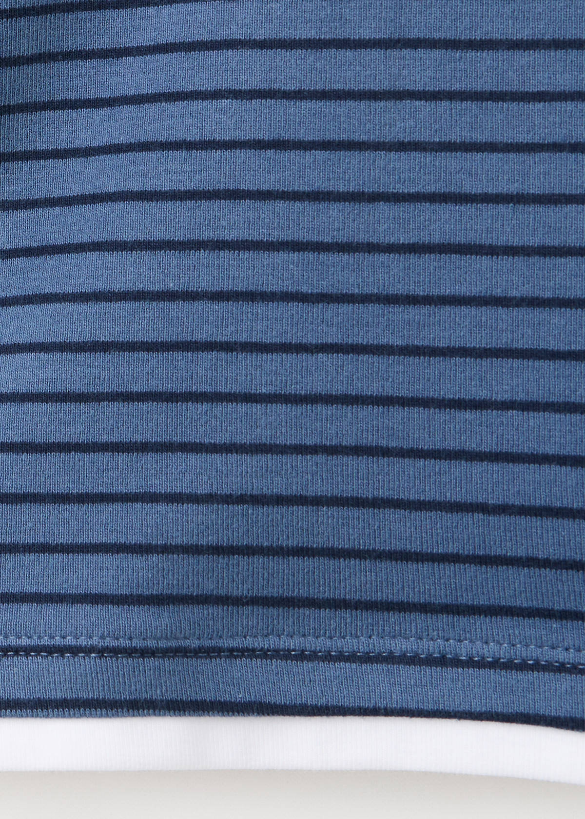 Striped cotton T-shirt — Blue