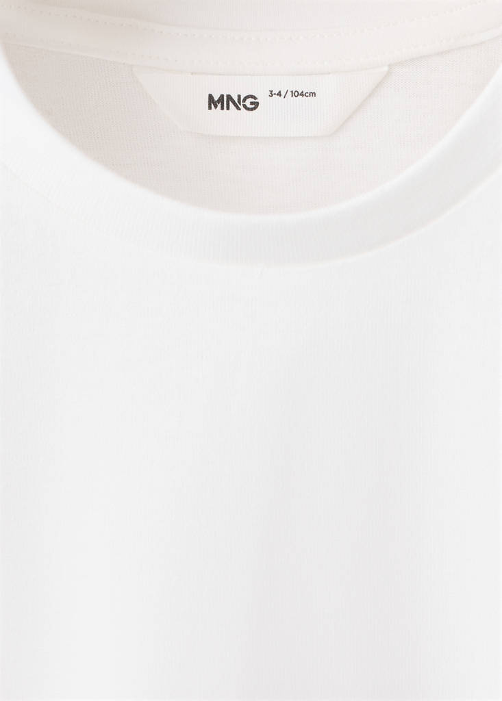 Ruffle cotton T-shirt — Off White