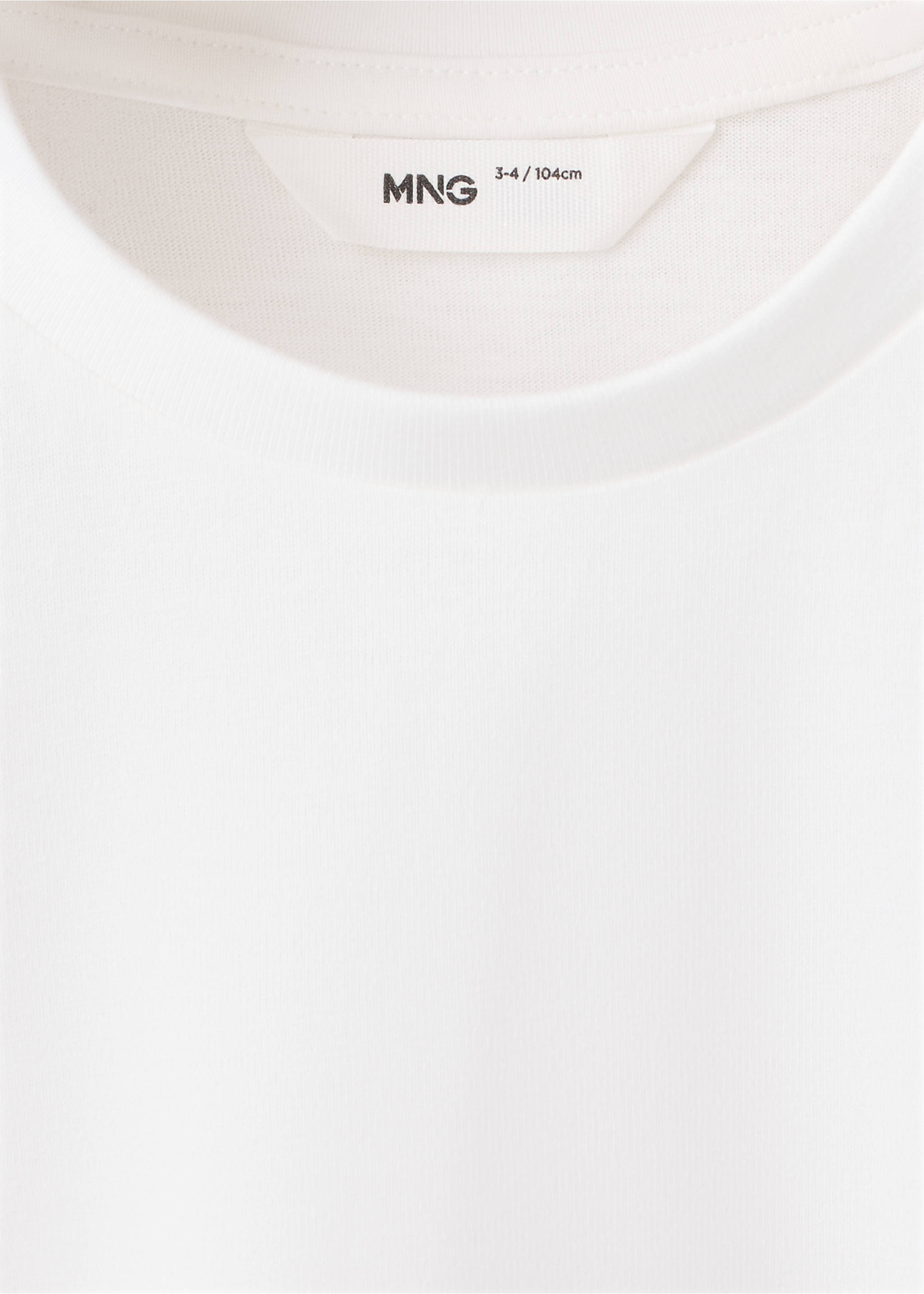 Ruffle cotton T-shirt - Details of the article 8, Off White. Ref: 37005172-00.
