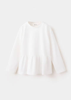 Ruffle cotton T-shirt — Off White 1