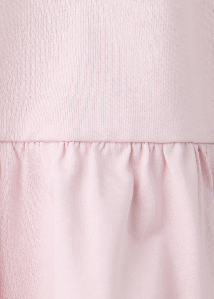 Ruffle cotton T-shirt — Pink