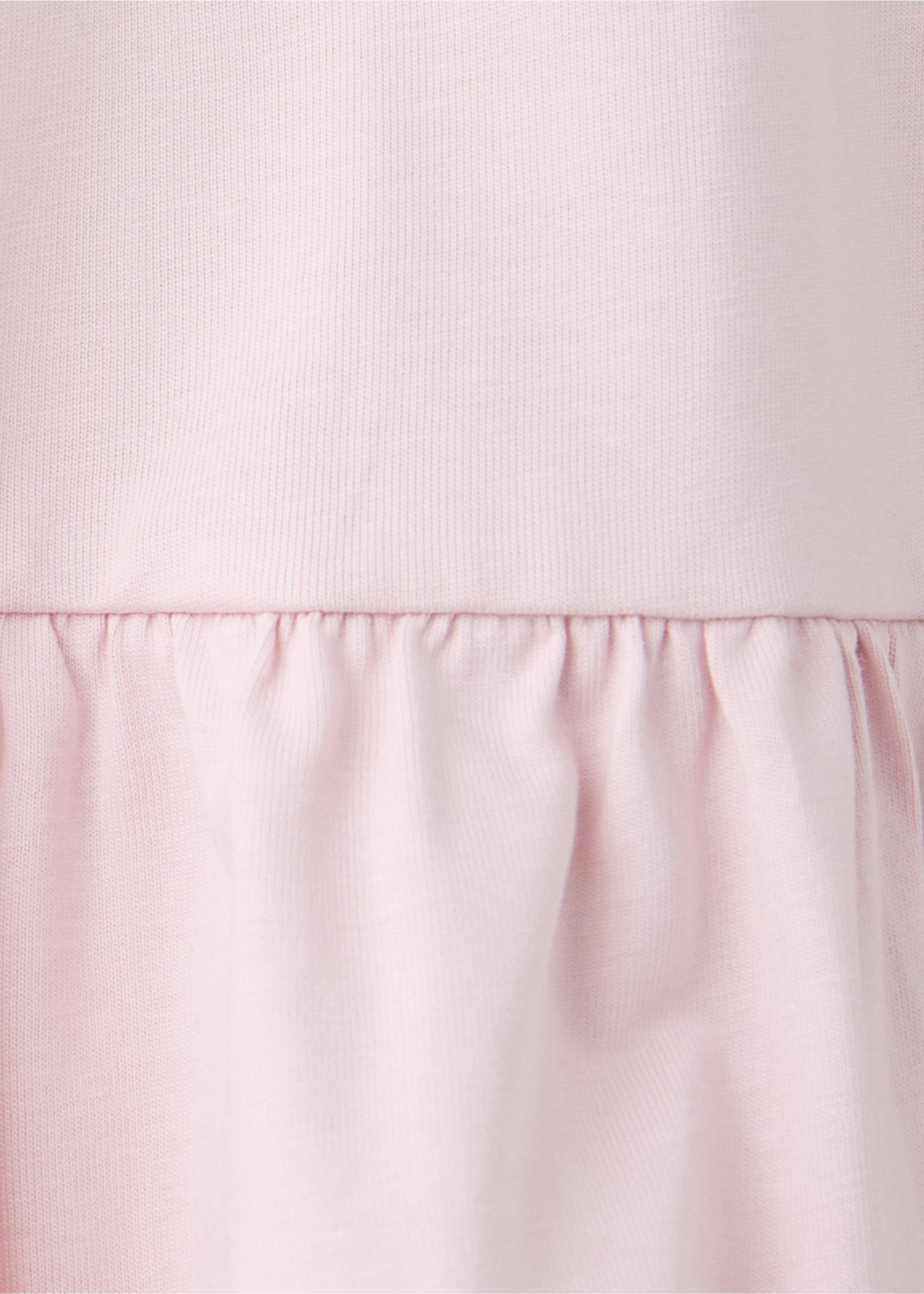 Ruffle cotton T-shirt - Details of the article 0, Pink. Ref: 37005172-00.