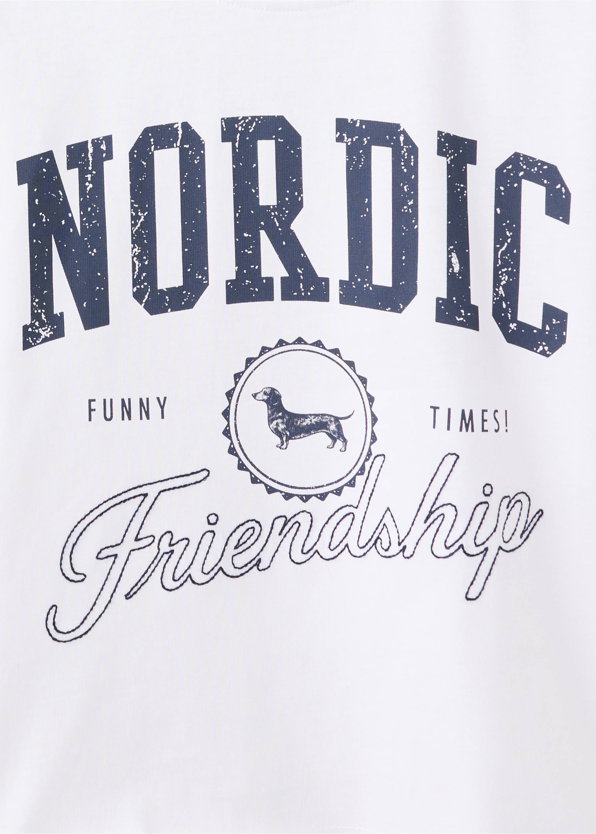 Printed cotton-blend t-shirt - Details of the article 8, Ecru. Ref: 37005173-00.