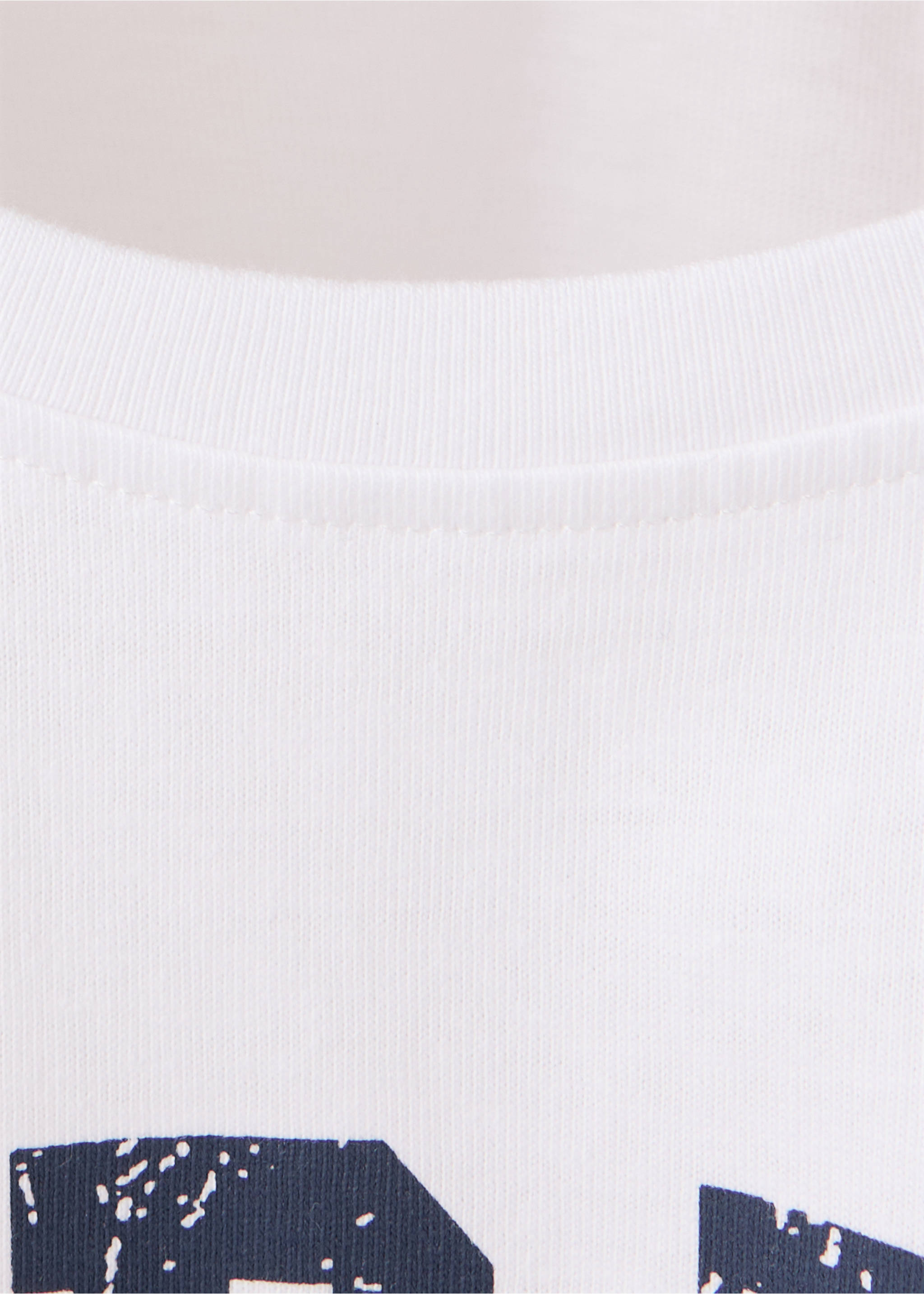 Printed cotton-blend t-shirt - Details of the article 0, Ecru. Ref: 37005173-00.