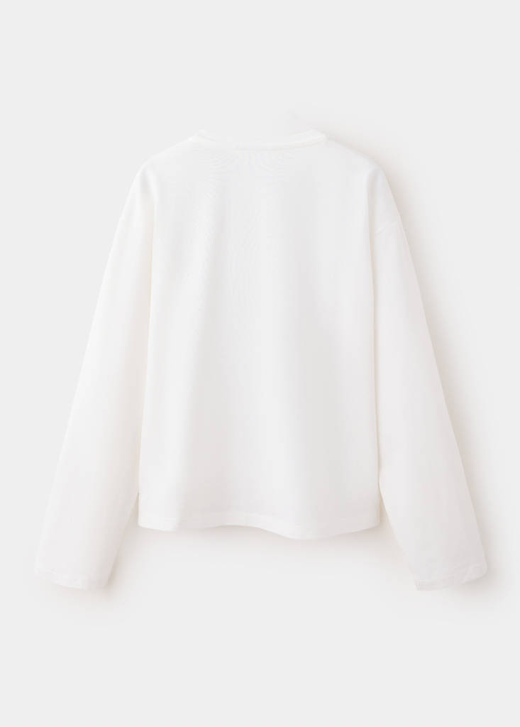 Printed detail T-shirt — Off White