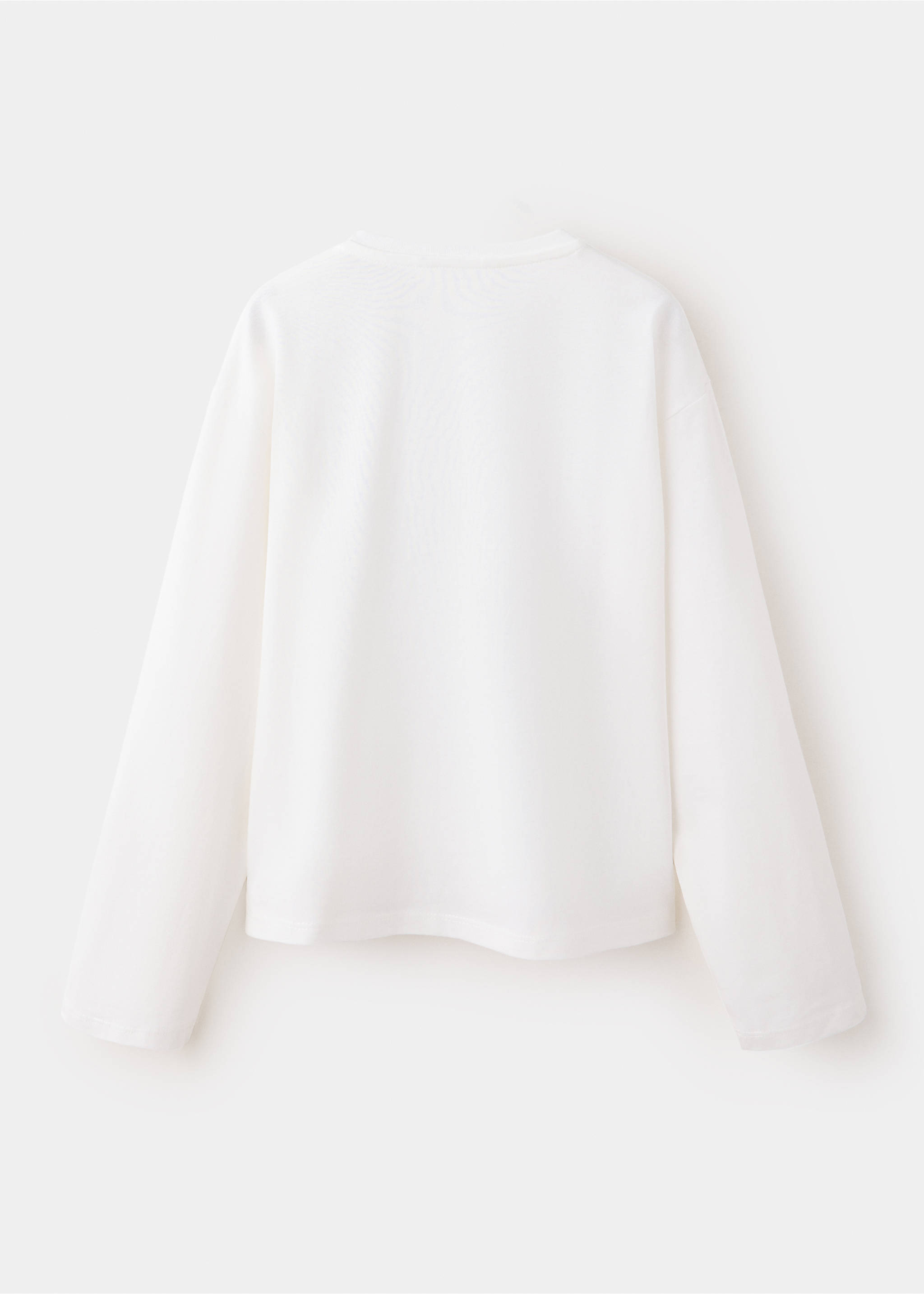 Printed detail T-shirt - Reverse of the article, Off White. Ref: 37005174-00.