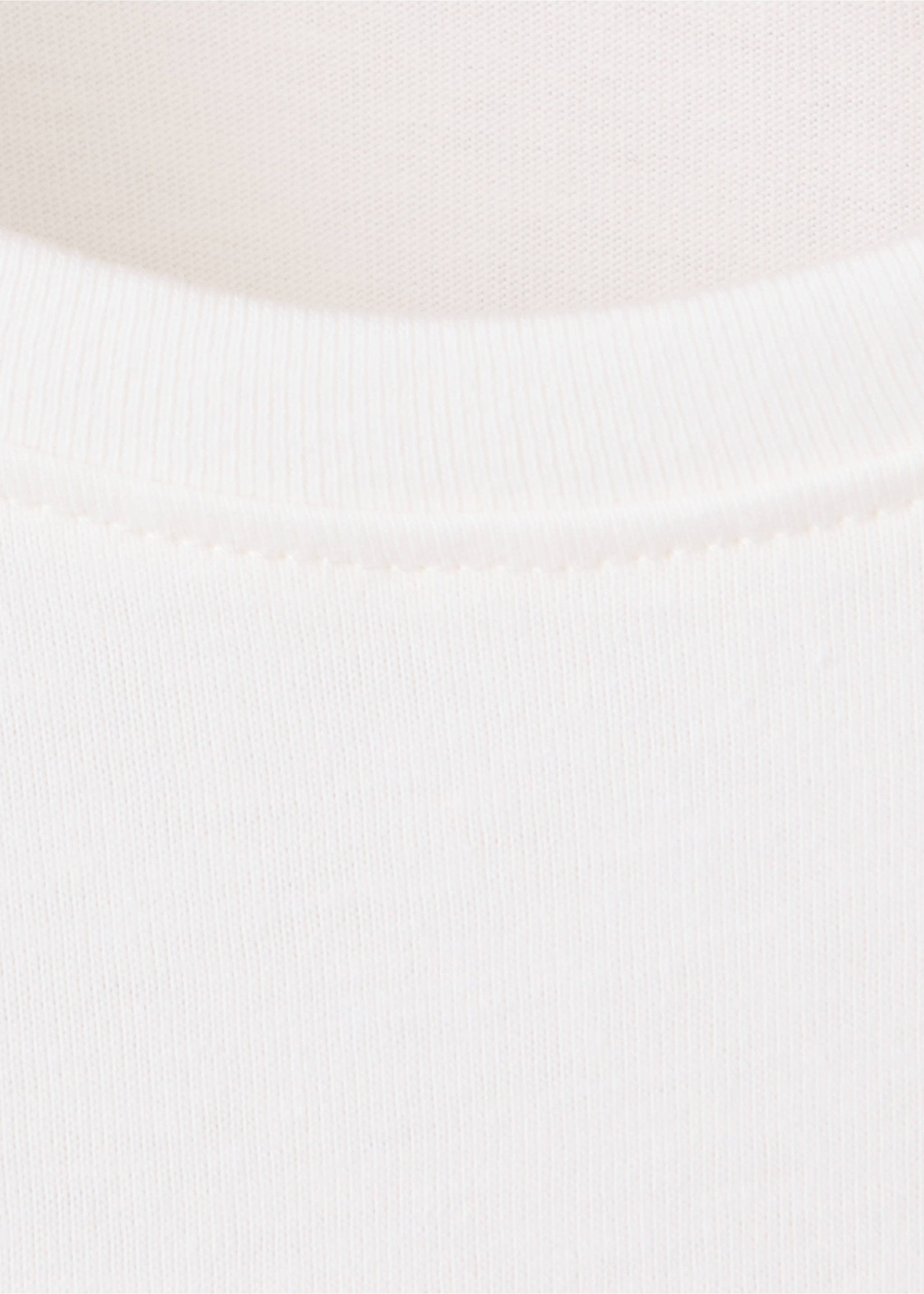 Printed detail T-shirt - Details of the article 0, Off White. Ref: 37005174-00.