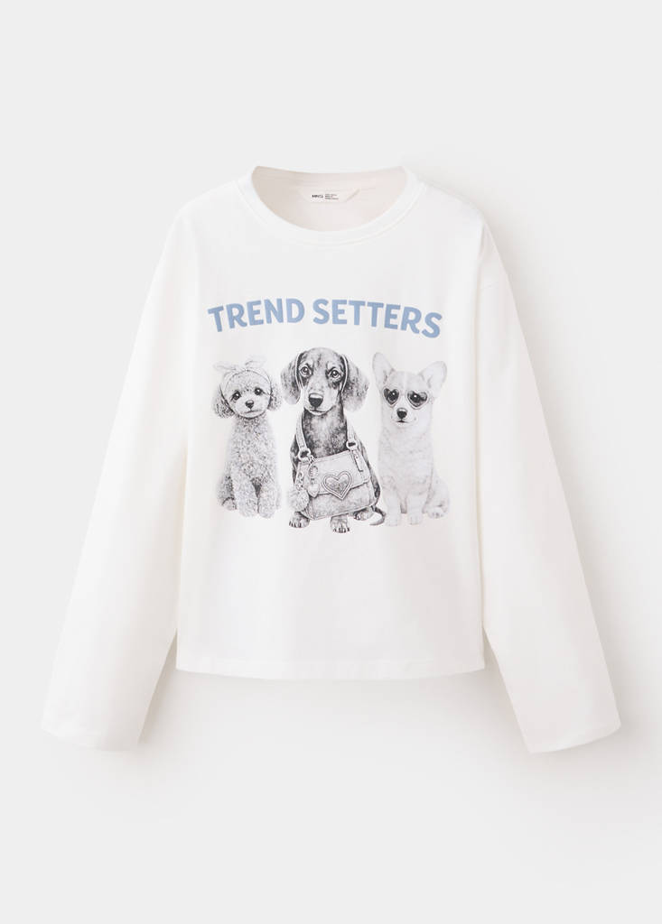 Printed detail T-shirt — Off White