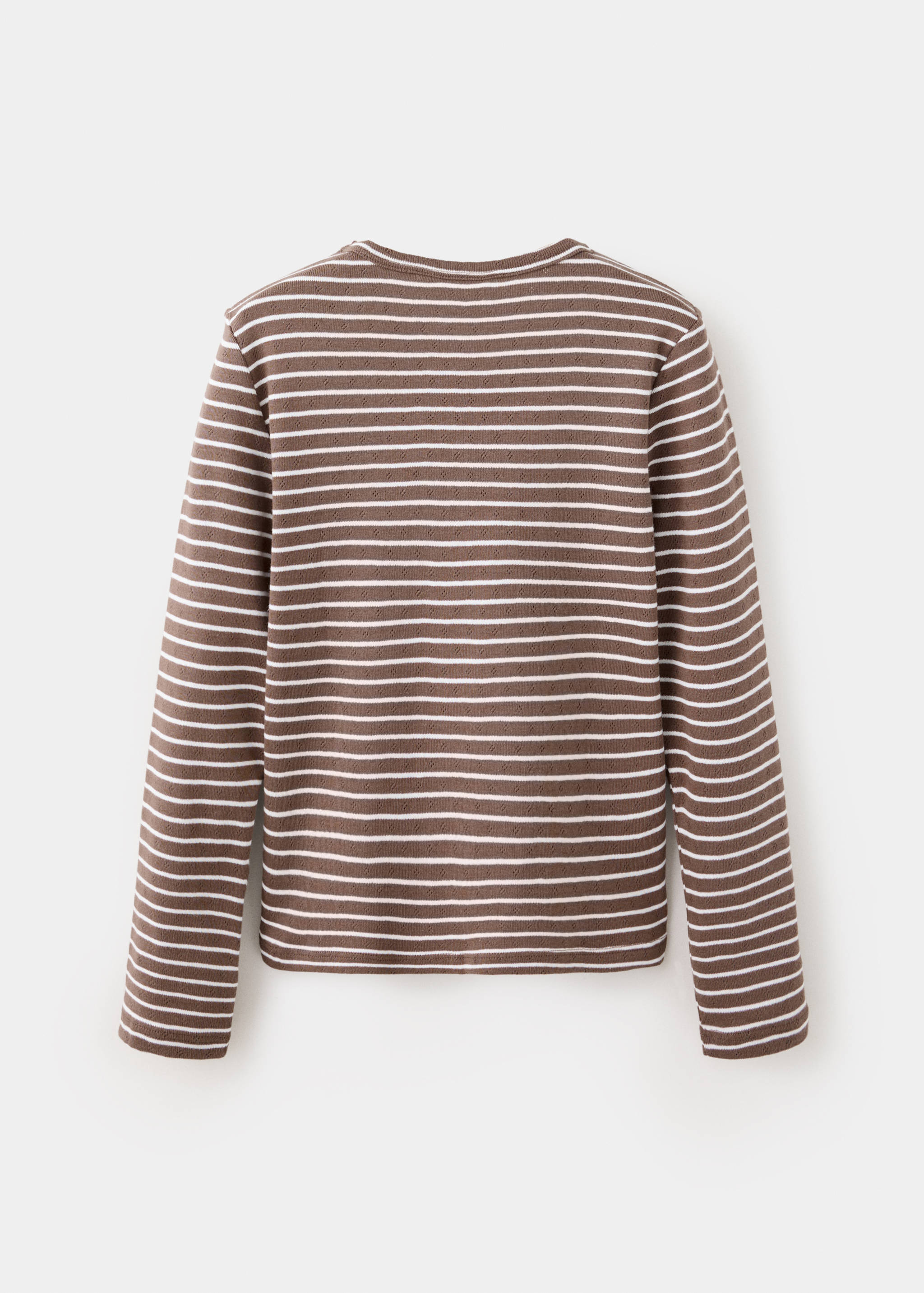 Gestreiftes Baumwoll-Shirt - Rückseite des Artikels