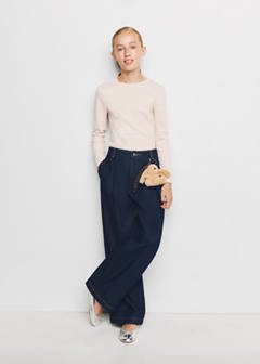 Striped cotton T-shirt — Pastel Pink 2