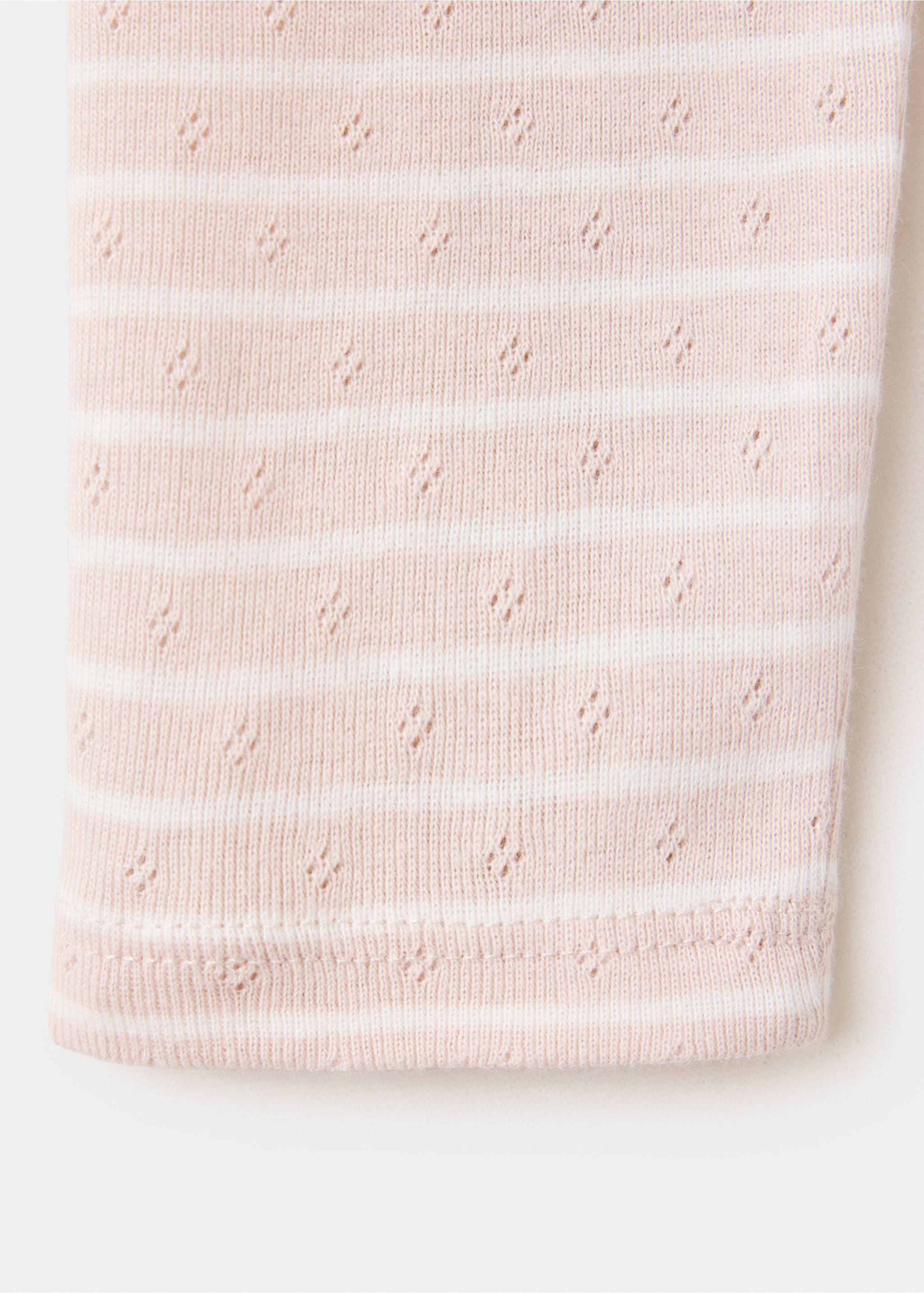 Gestreiftes Baumwoll-Shirt - Detail des Artikels 0, Pastellrosa. Ref: 37005175-00.