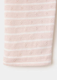 Striped cotton T-shirt — Pastel Pink 7