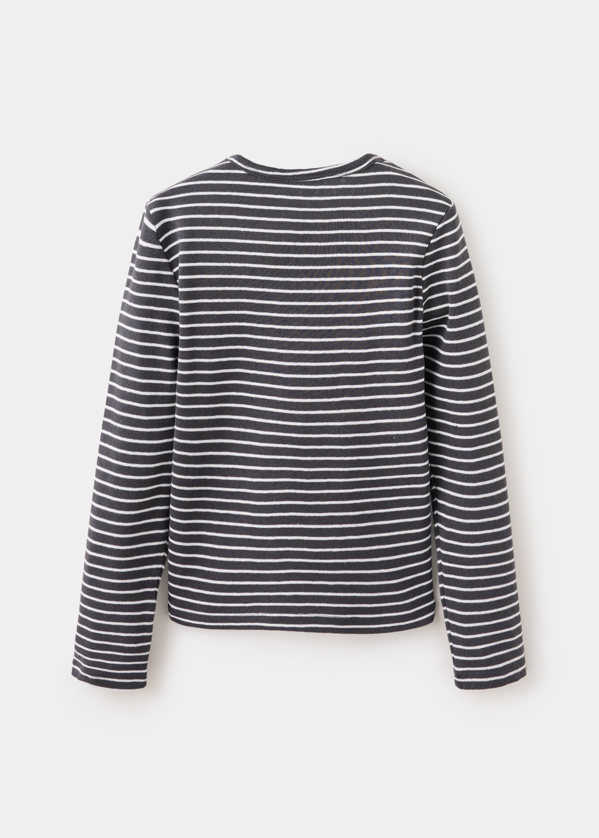 Gestreiftes Baumwoll-Shirt - Rückseite des Artikels
