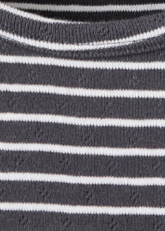 Striped cotton T-shirt — Charcoal 5