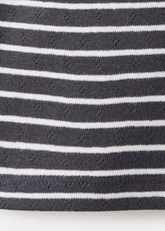 Striped cotton T-shirt — Charcoal 7