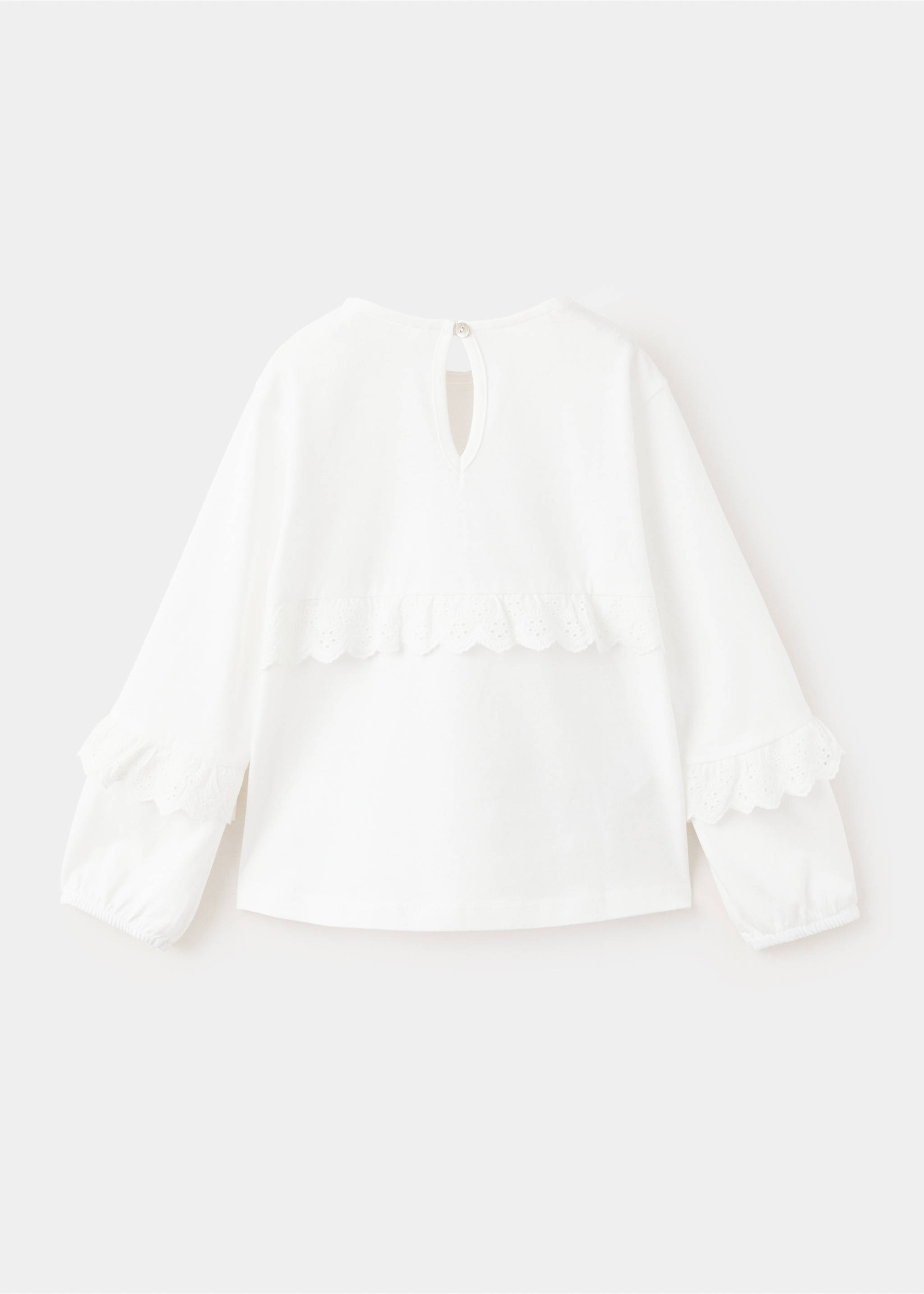 Frills cotton t-shirt - Reverse of the article, Off White. Ref: 37005176-00.