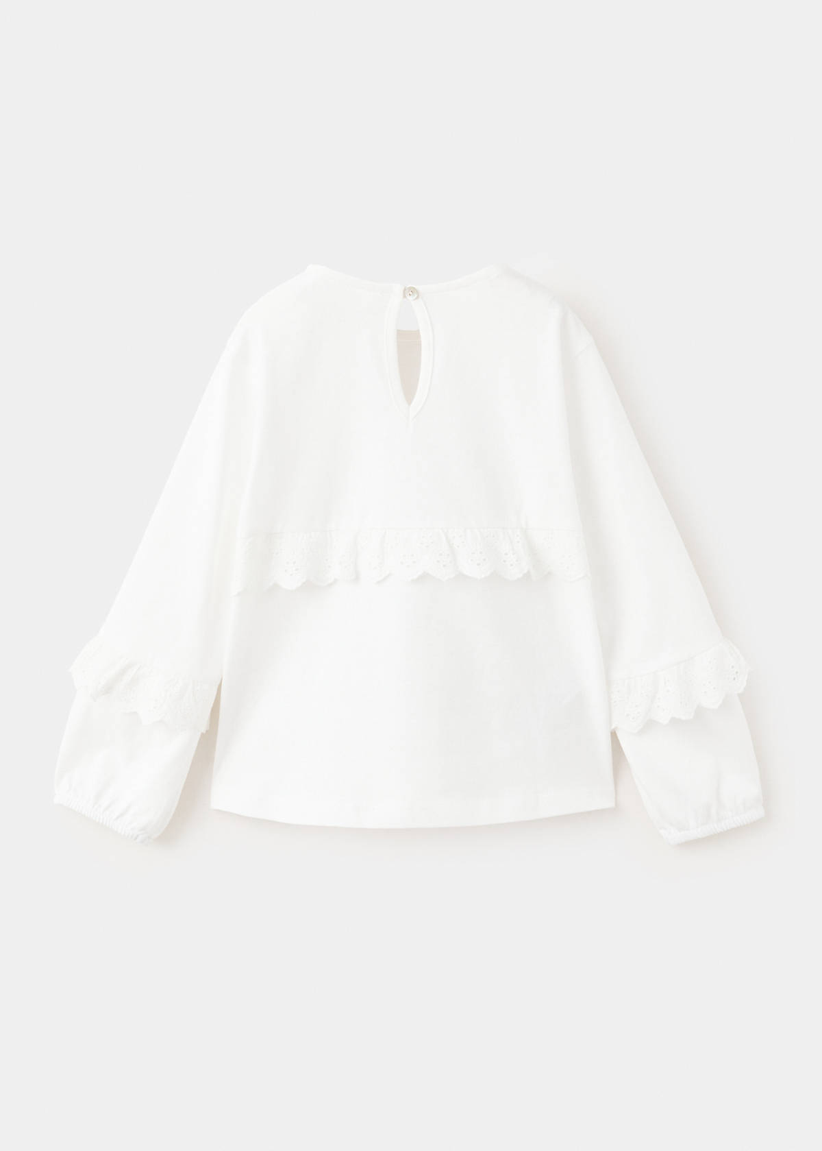 Frills cotton t-shirt — Off White