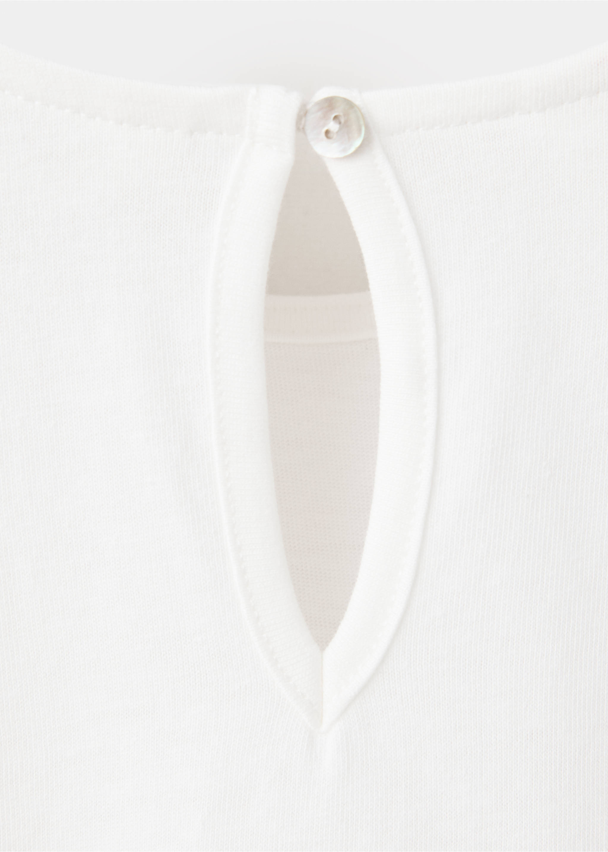 Frills cotton t-shirt - Details of the article 8, Off White. Ref: 37005176-00.